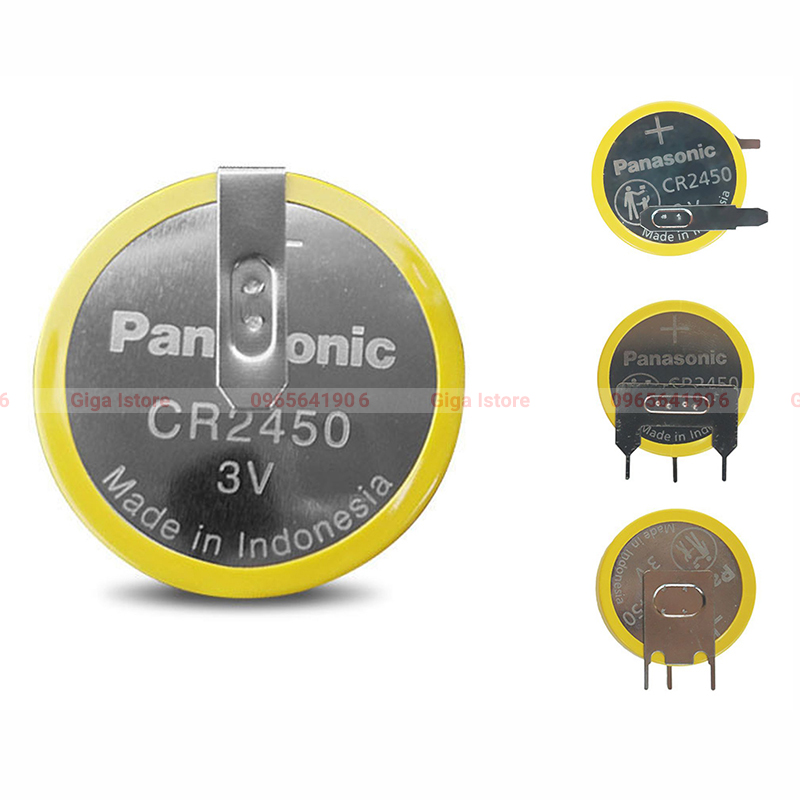 Pin nồi cơm Nhật Panasonic CR2450 3V hàn chân