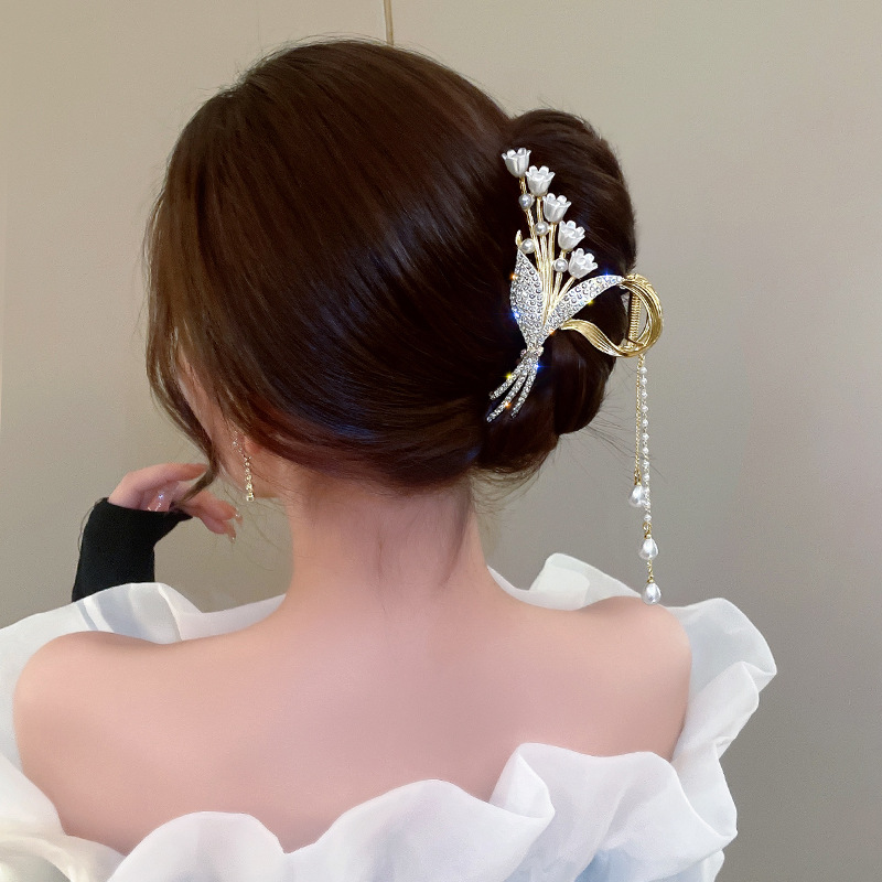 Kẹp tóc tai lúa mì cho nữ Kẹp cá mập lớn Mũ thời trang mới