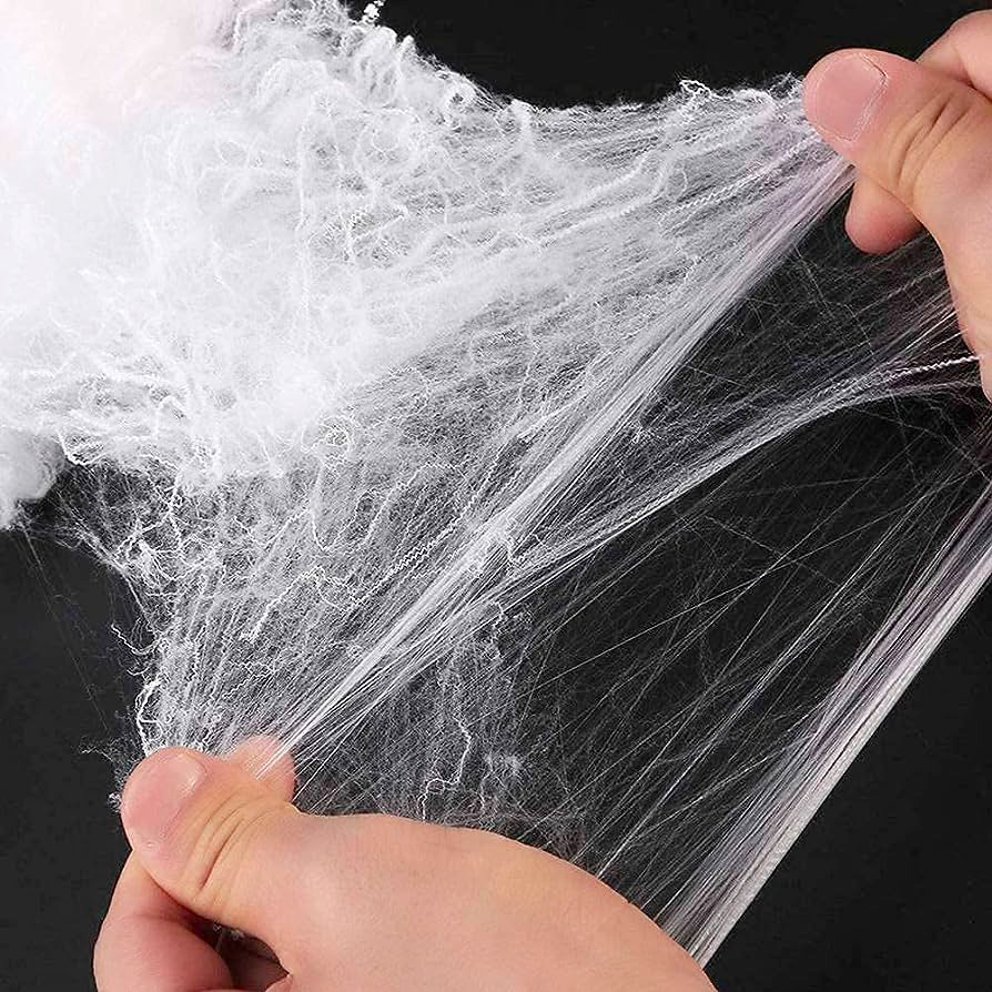 Mạng nhện trắng đen trang trí HALLOWEEN SUPER STRRRRETCH SPIDER WEB