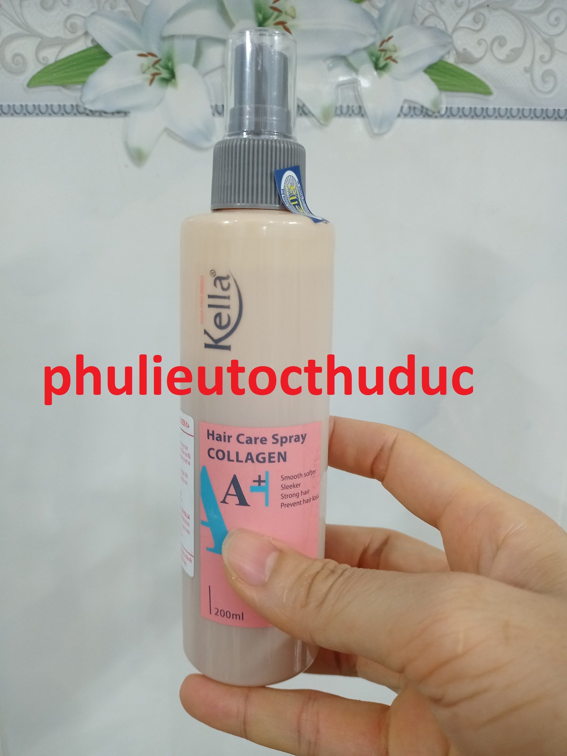 Xịt dưỡng tóc collagen Kella A+ hương thơm dịu thể tích 200ml