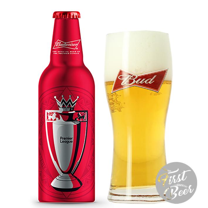 Bia Budweiser chai nhôm 355ml (Mẫu Ngoại hạng Anh)