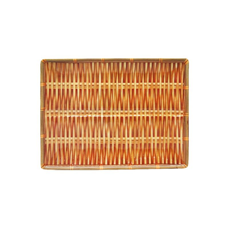 Dĩa Lá Melamine Vân Tre Đan, Khay Mẹt Tre - Dish Plate Melamine