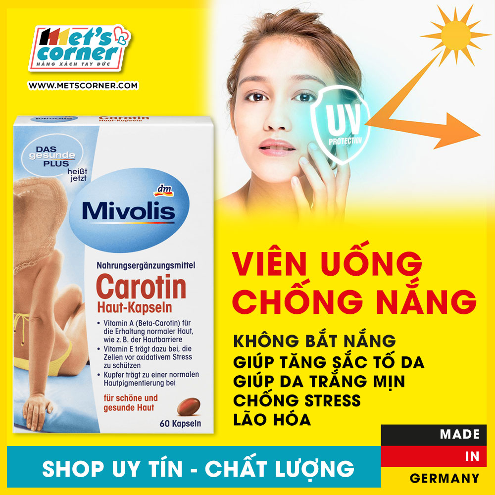 [Đức] Viên chống nắng Carotin - MIVOLIS