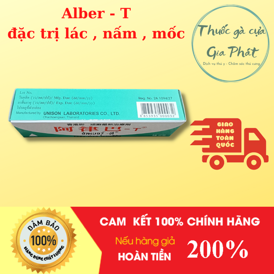 ALBER T - Thuốc gà đá đặc trị hiệu quả ( lác , nấm , mốc ) 1 típ / 10 gram
