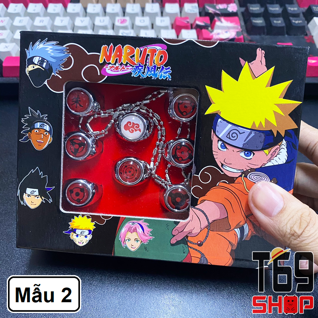 [Có 2 mẫu] Bộ 10 nhẫn Akatsuki - anime Naruto [T69 Shop]