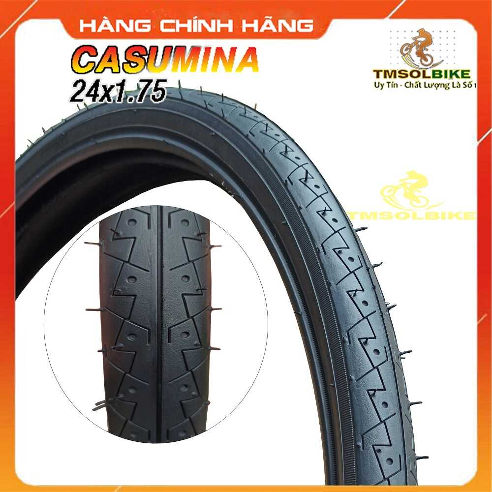 Vỏ lốp xe đạp 24x1.75 casumina săm ruột xe đạp 24x1.75 - hàng chính hãng