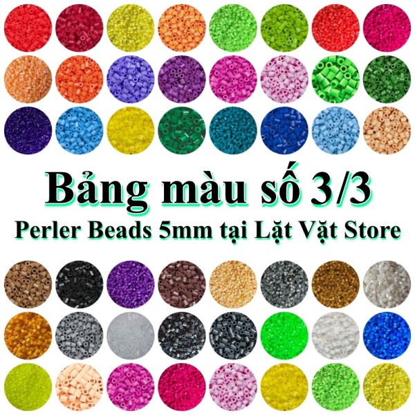[HCM][Bảng màu 3] 1000 Hạt Perler beads 5MM - Hạt nhựa đồ chơi 5mm  Hama Beads Tranh Pixel