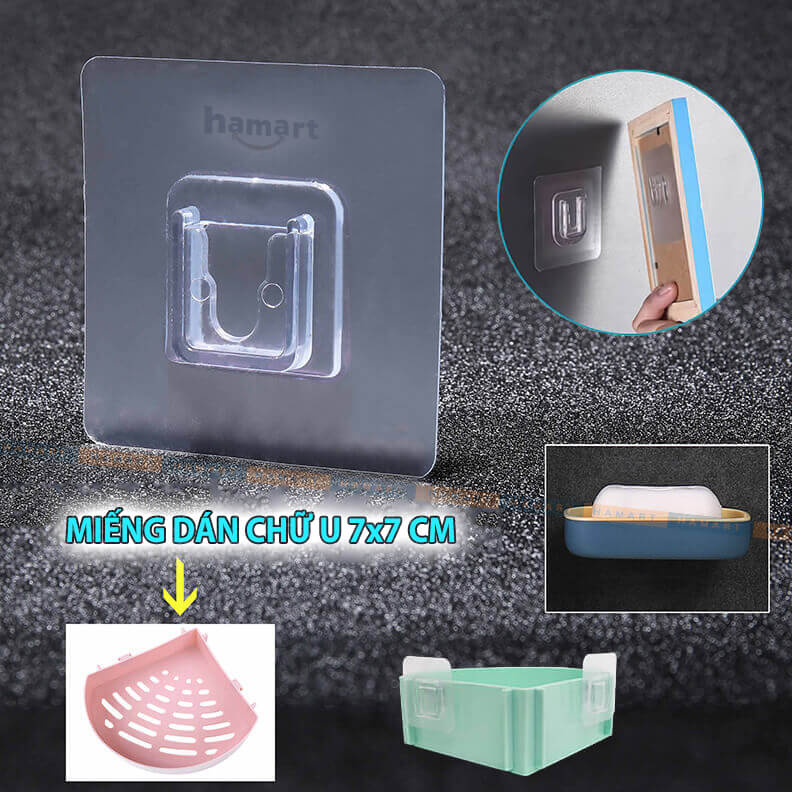 General Transparent Traceless Strong Adhesive Hook Bathroom Shelf Sticker Waterproof Kitchen Sticking Wall Rack Hook Hanger