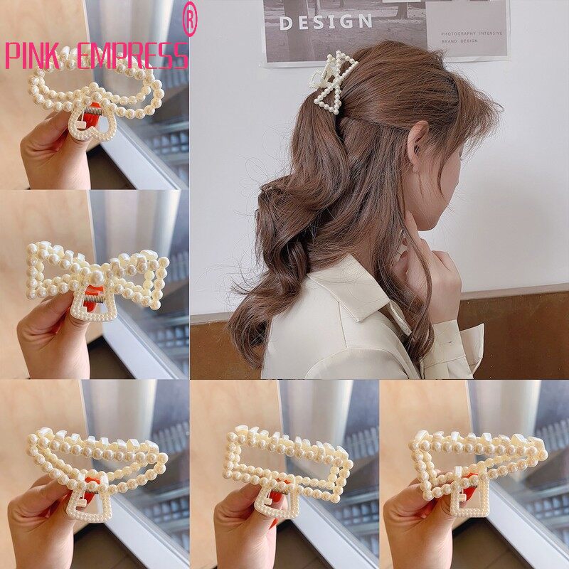 [KH ACC]Korean Style Pearl Bow Hair Clip