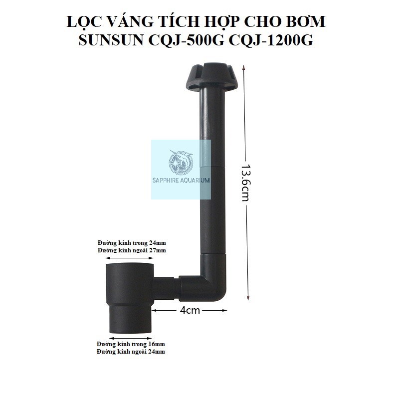 Lọc váng cho máy bơm Sunsun CQJ-500G/1200G
