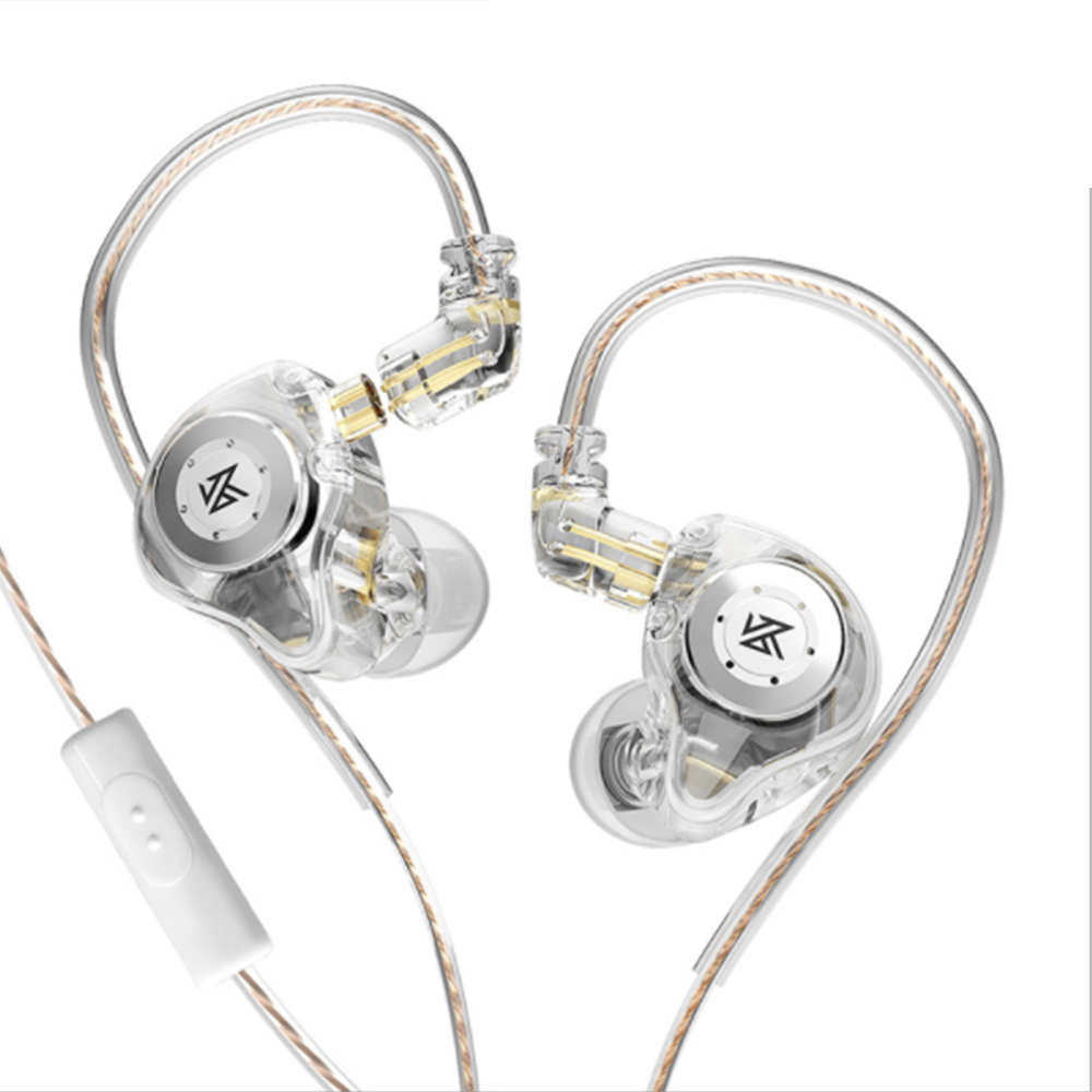 Earphone KZ edX pro with Mic, 3.5mm AUX cable, sound or, OFC copper wire 5N