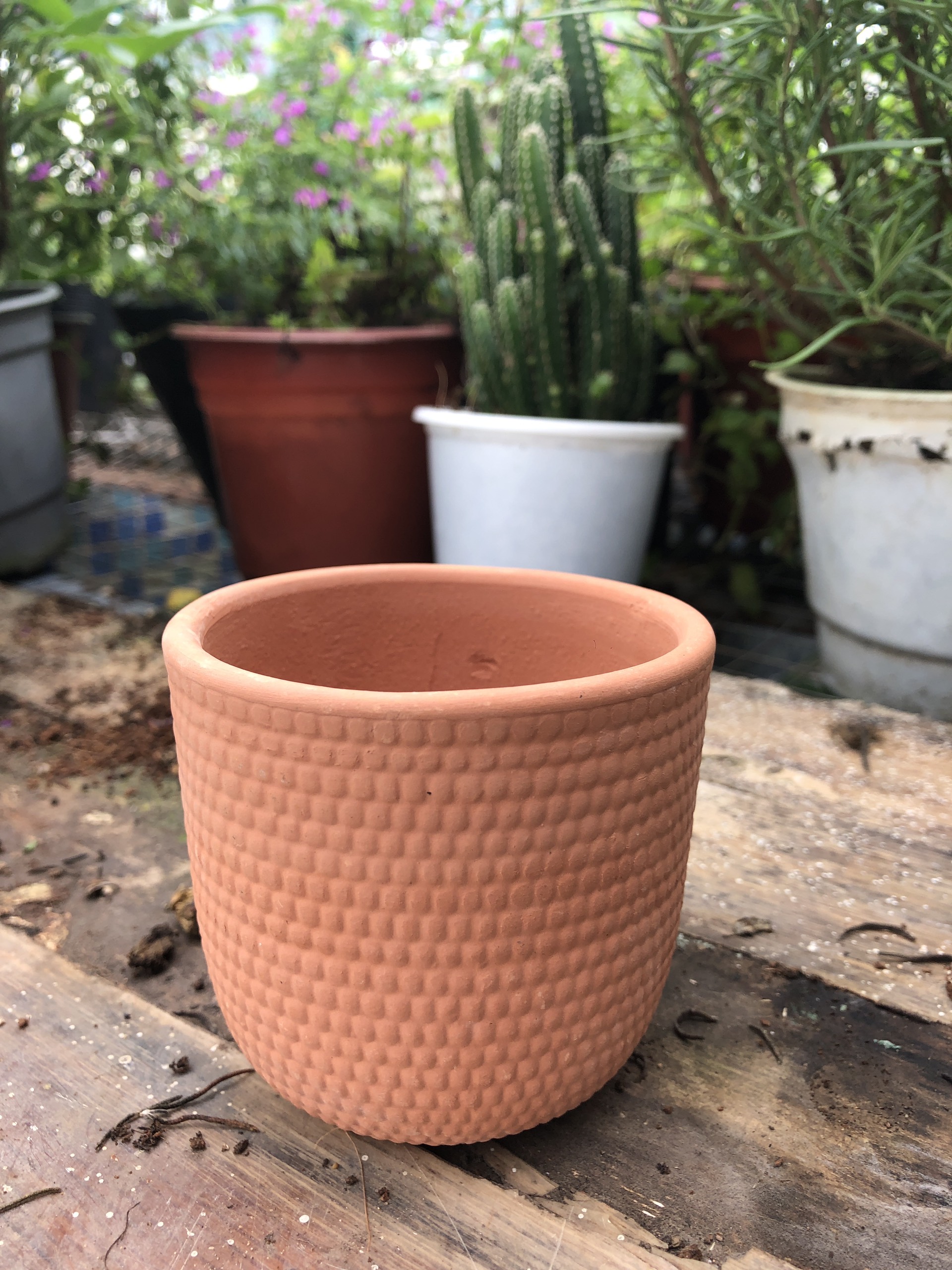 Chậu gốm đất nung nhỏ, kích thước 8x7.5 (cm)