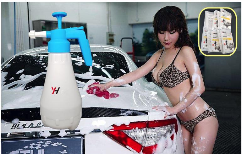 - Bình bọt tuyết rửa xe không đụng hàng (tặng 5 gói bột)