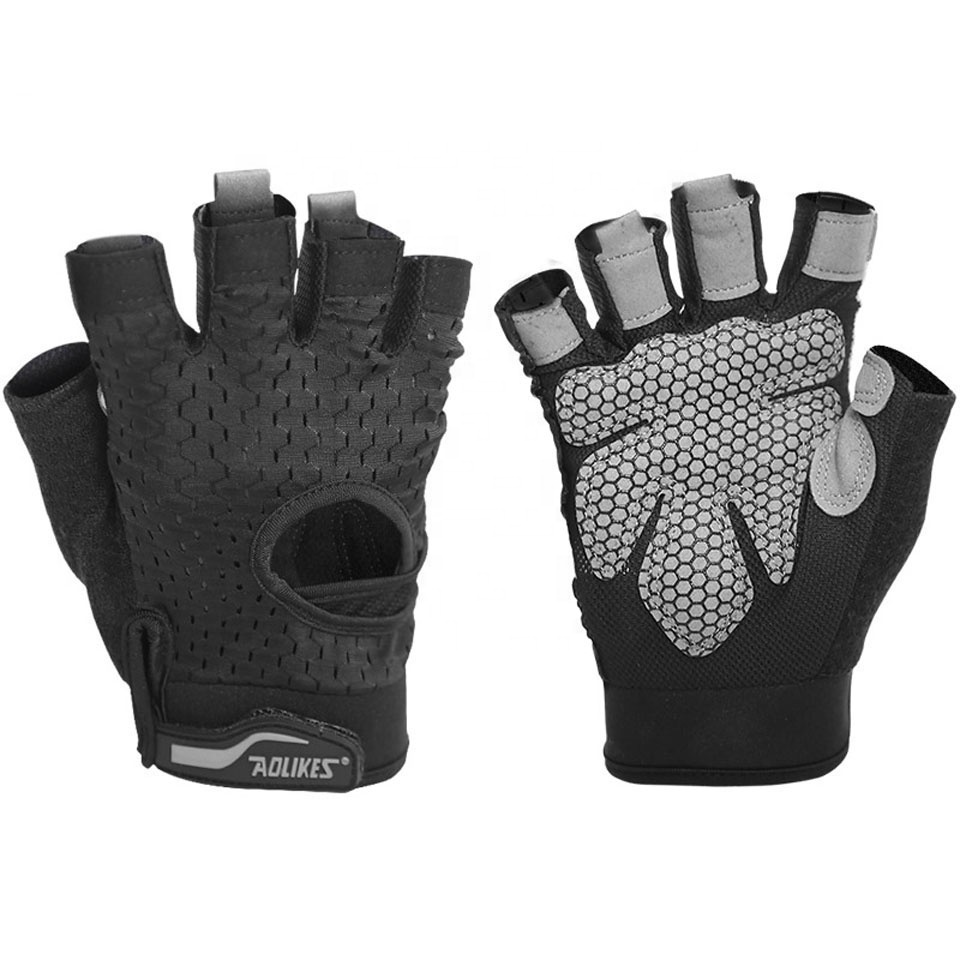 Găng tay tập gym cao cấp AOLIKES MD-113 Half finger fitness gloves