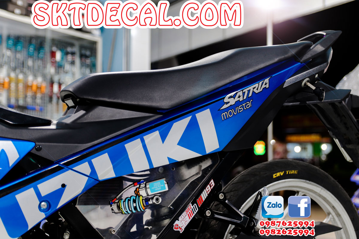 tem rời satria movistar xanh trắng