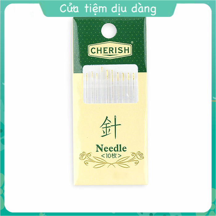 Set kim thêu nhiều cỡ đầu vàng Cherish 10 chiếc