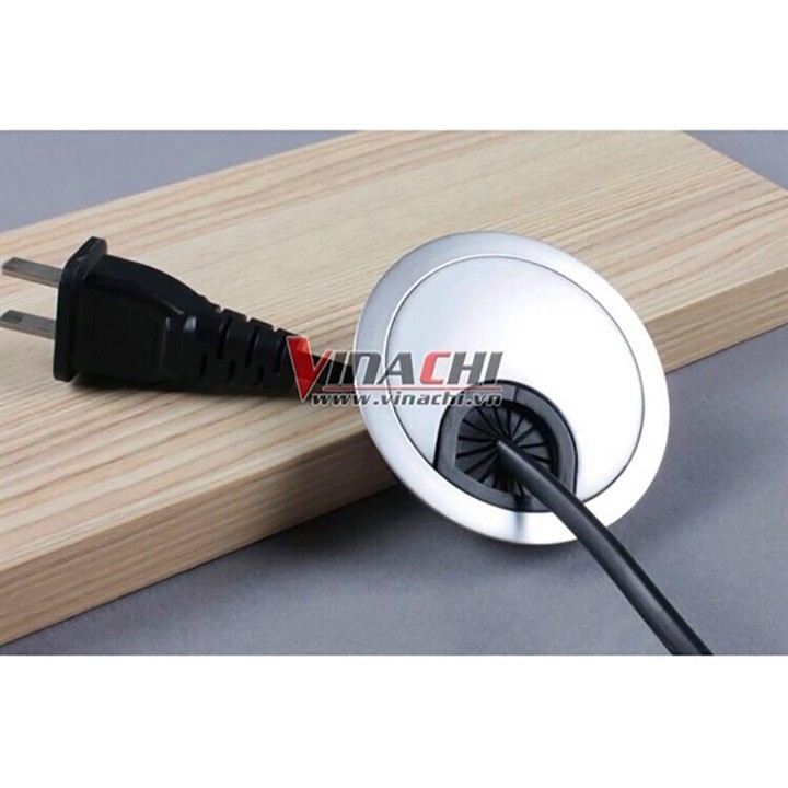 Nắp luồn dây điện tròn ghi - 70-58mm