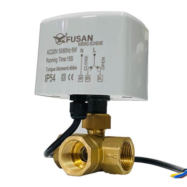 Van motor điện 3 ngã, 3 dây đóng mở nước