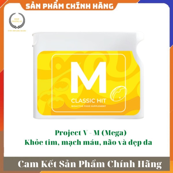 [HCM][ MUA 10 TẶNG 1 ] - Project V -  M (Mega) của Vision  cho tim mạch máu não khỏe mạnh và đẹp da - hộp 30v