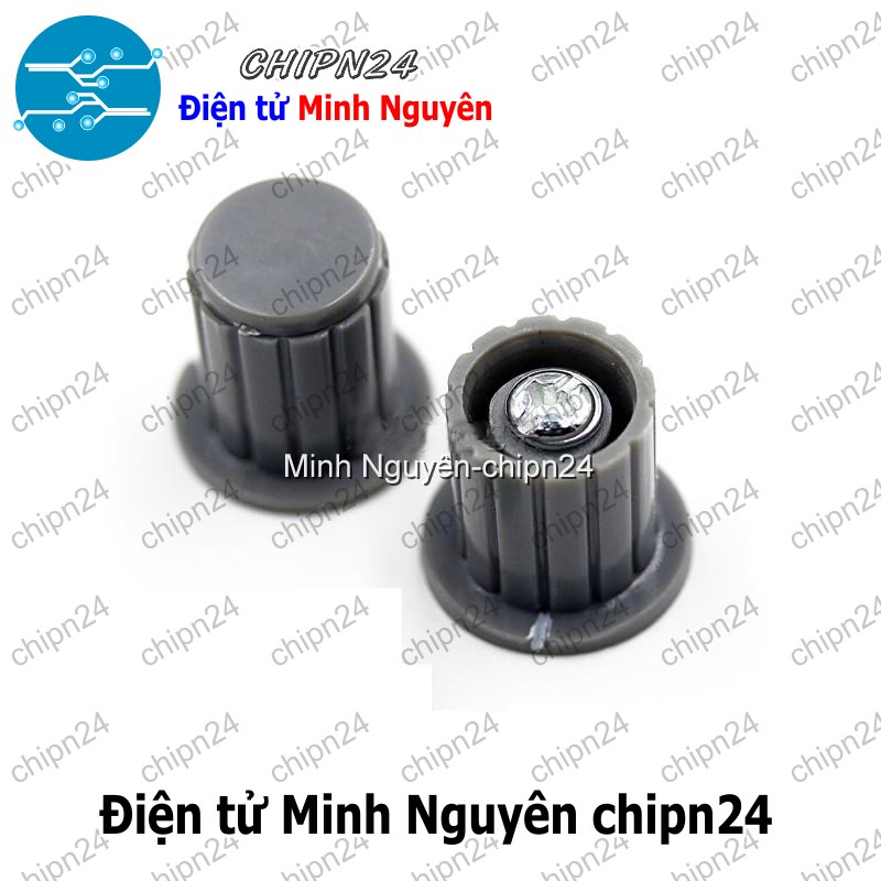 [1 cái] (F154) Nắp chụp Biến trở WXD3 Xám (WXD3-13-2W) - HH004112