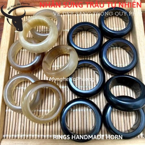Nhẫn sừng trâu tự nhiên, sang trọng