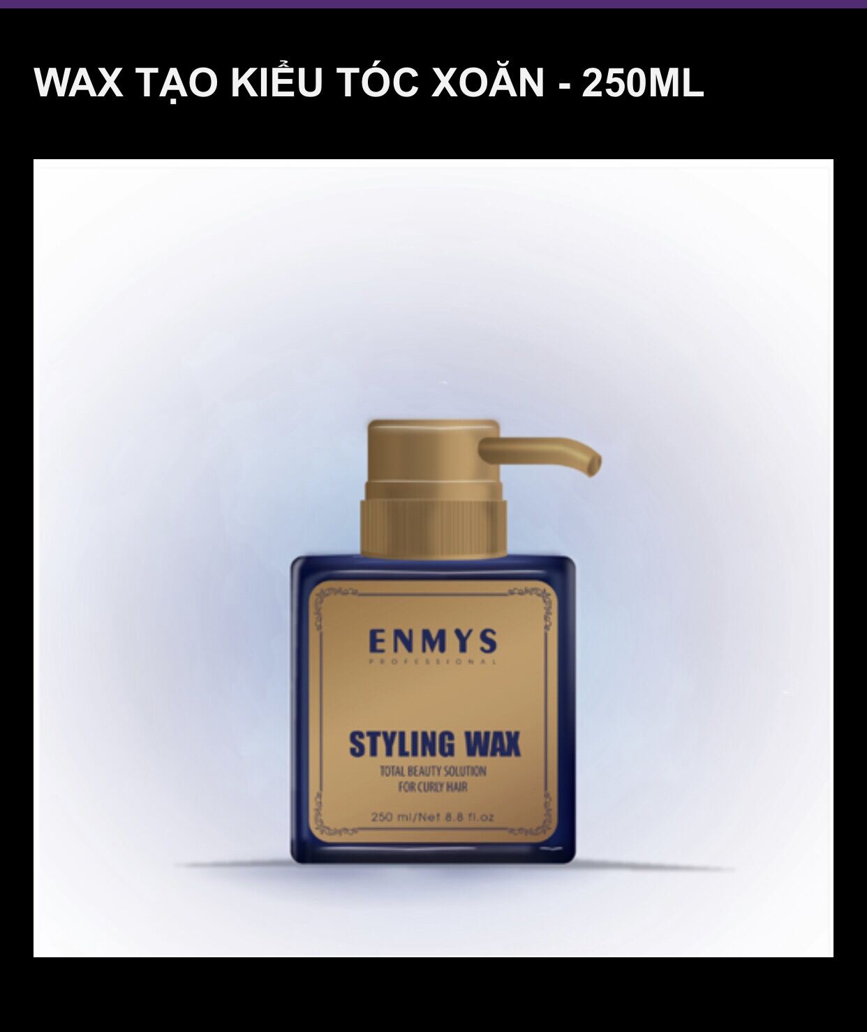 Wax tạo kiểu tóc uốn enmys 250ml - tạo kiểu sau khi uốn tóc- giữ nếp tóc bền lâu