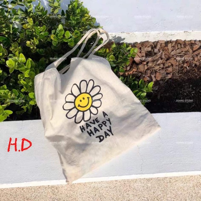 [Túi tote] Túi vải hoa mặt trời HDA0320