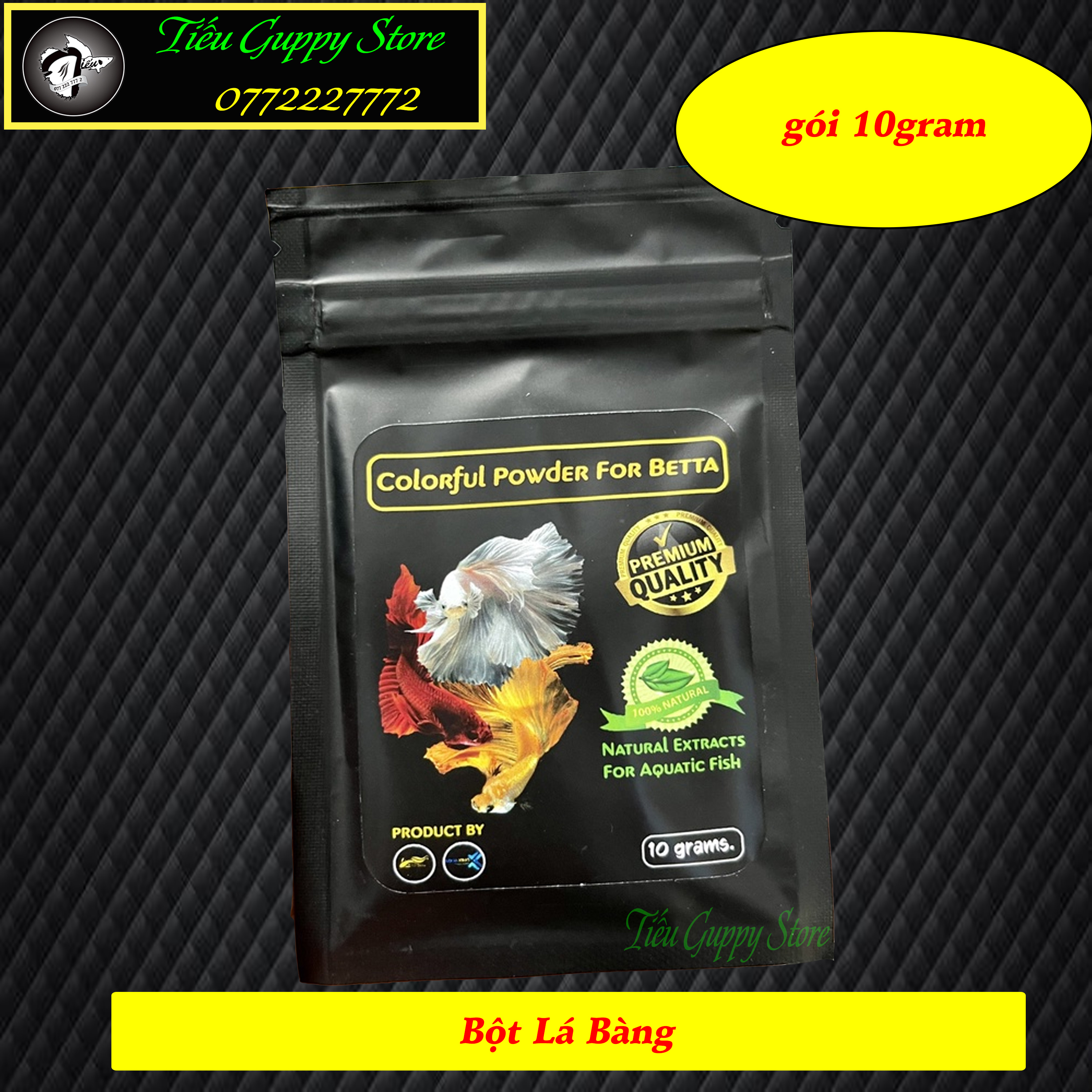 Bột lá bàng - Colorful Powder For Betta - Chuyên Dưỡng Cá Betta và Cá Cảnh khác - Tiện Lợi và Dễ Dùng