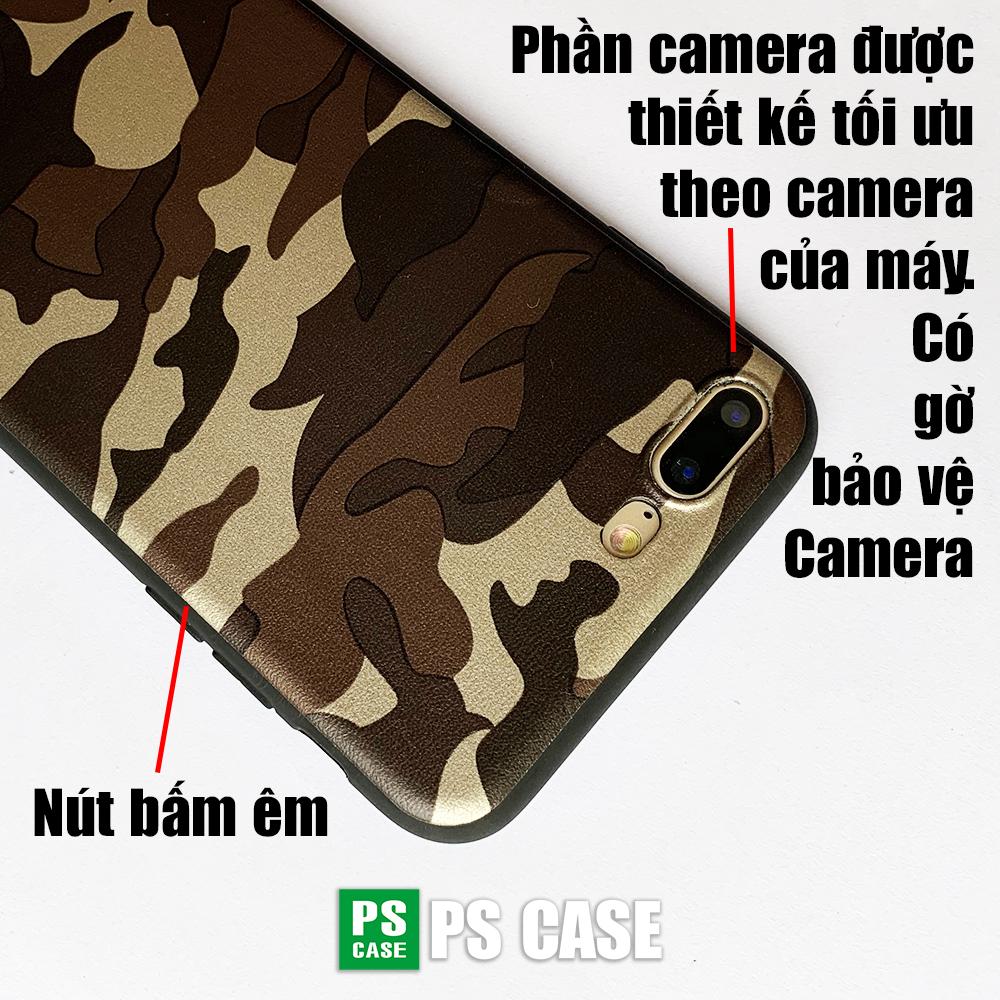 (Màu nâu) Ốp lưng camo iPhone 7 Plus / iPhone 8 Plus dẻo toàn phần - PS Case phân phối