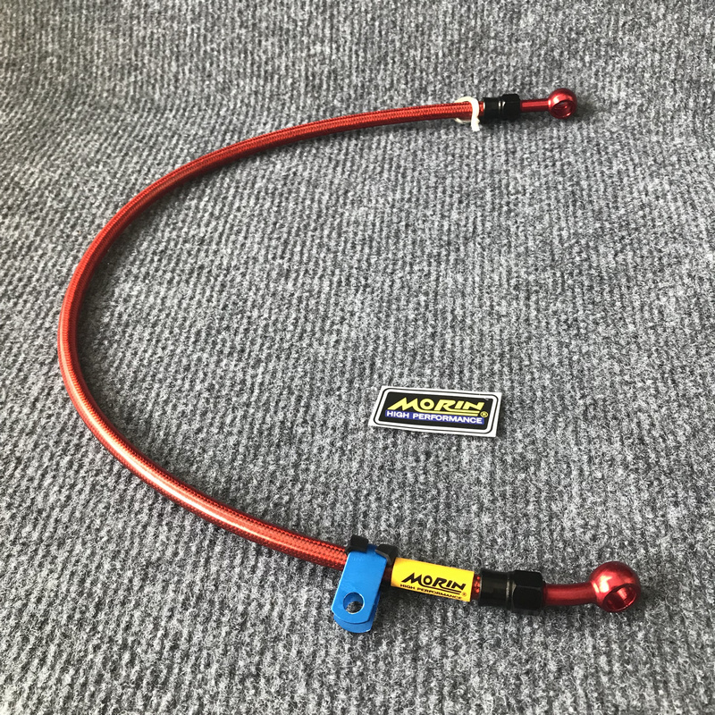 Dây dầu thắng dĩa SAU xe máy cao cấp MORIN gắn các loại xe máy (màu FULL đỏ)