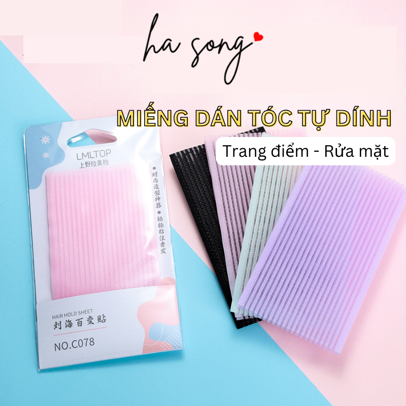 Miếng dán tóc mái tự dính cố định tóc trang điểm rửa mặt combo 2 miếng