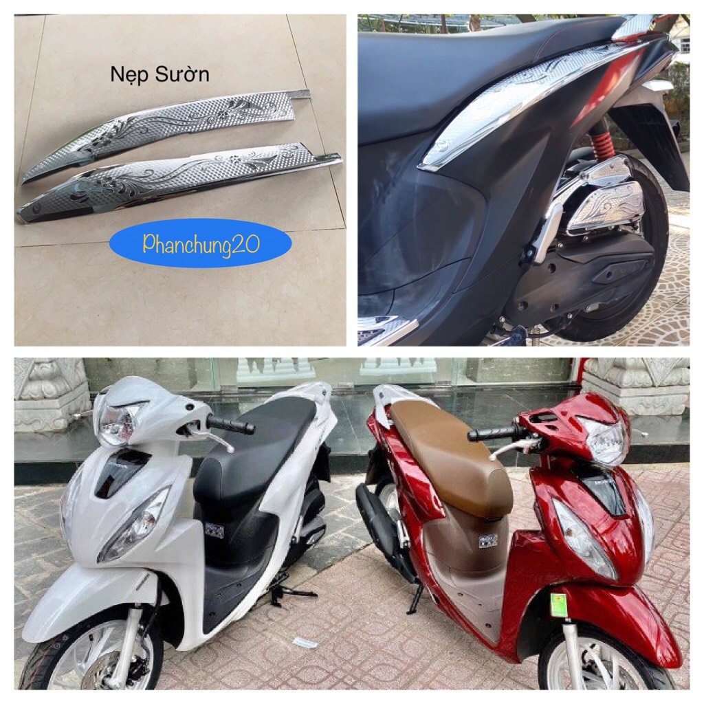Cặp nẹp sườn dùng cho đời xe vision 2021 2022 2023 2024 crom