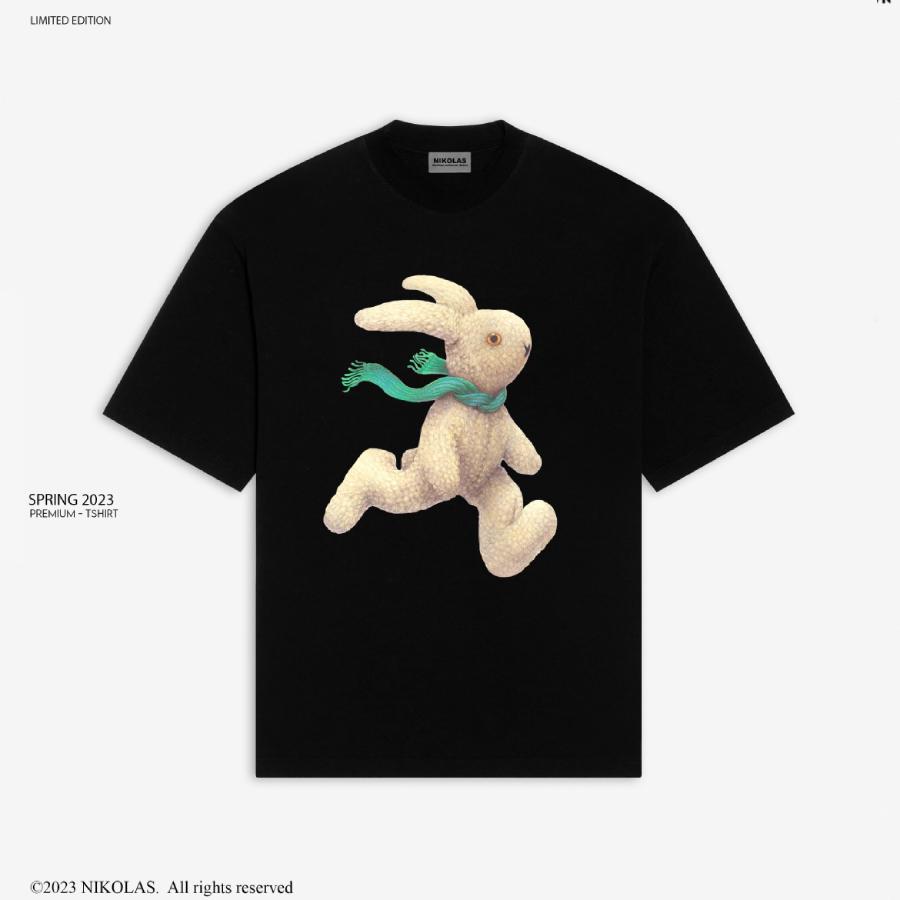 Áo thun Unisex Nikolas 100% Cotton RABBIT 2023 SEASSON