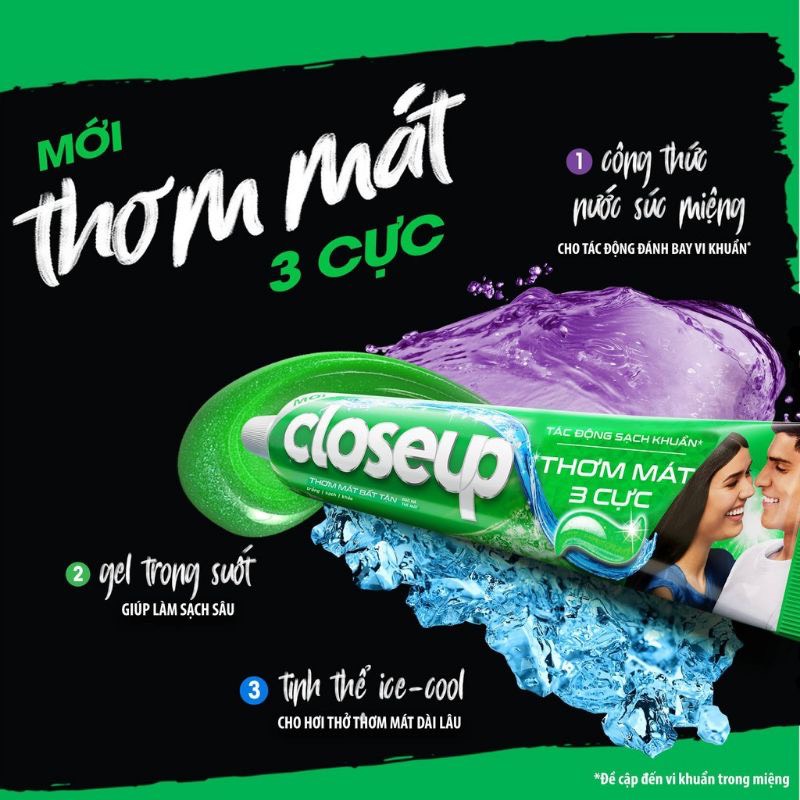 Kem Đánh Răng Closeup 180gr + 1 Tuýp 50g