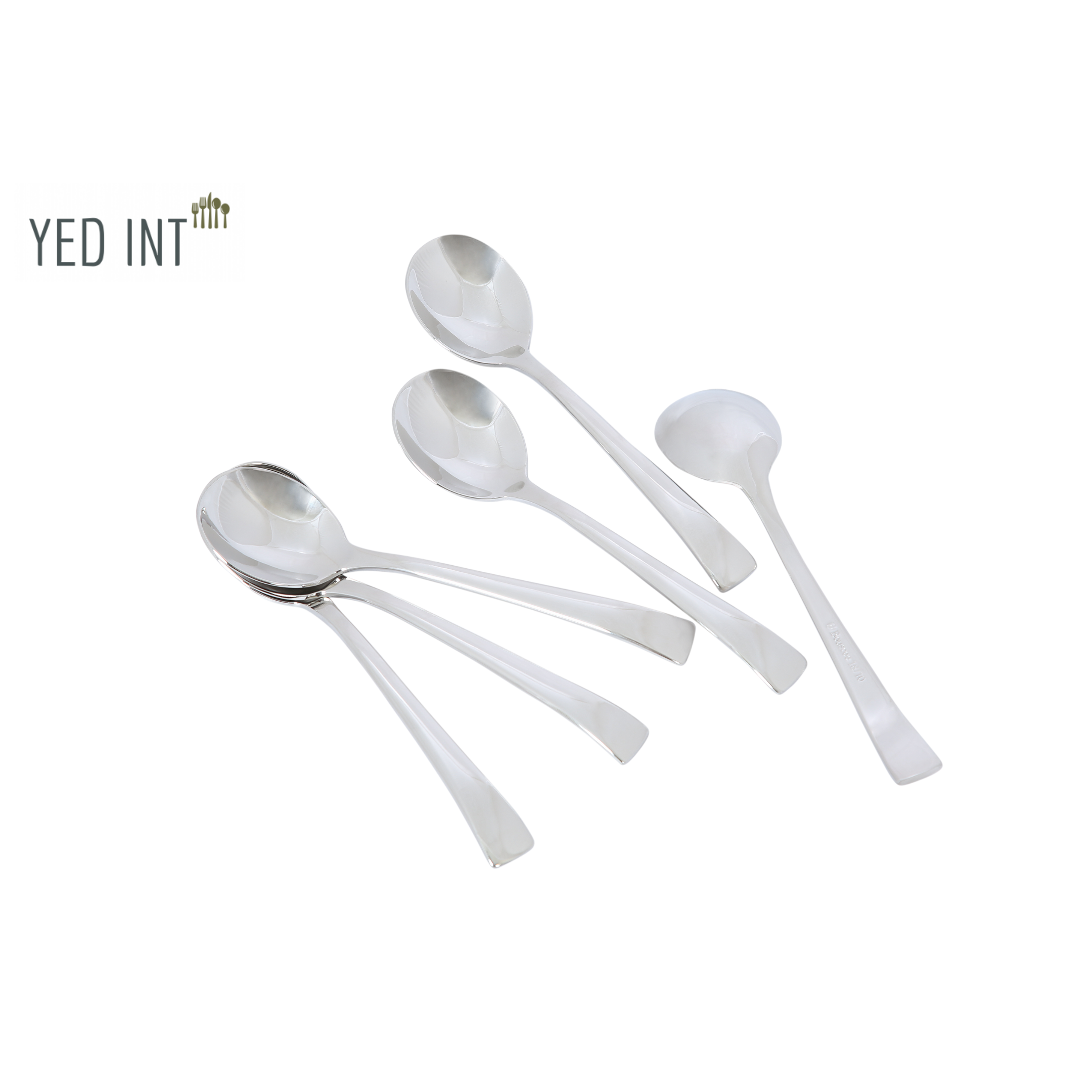 Set 6 Stainless Steel 304 18/10 Soup Spoons