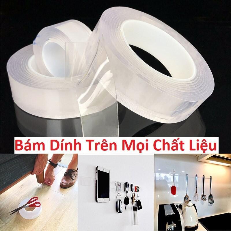 Băng Keo Siêu Dính 2 Mặt Trong Suốt, Keo Dán Tường Trong Suốt Siêu Dính Chống Thấm Chịu Lực Tốt, Dán Tường Treo Đồ, Treo Tranh Ảnh, Cố Định Vật,...