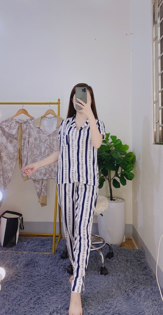 BỘ LỤA SATIN  SỌC CAO CẤP (có z\size)