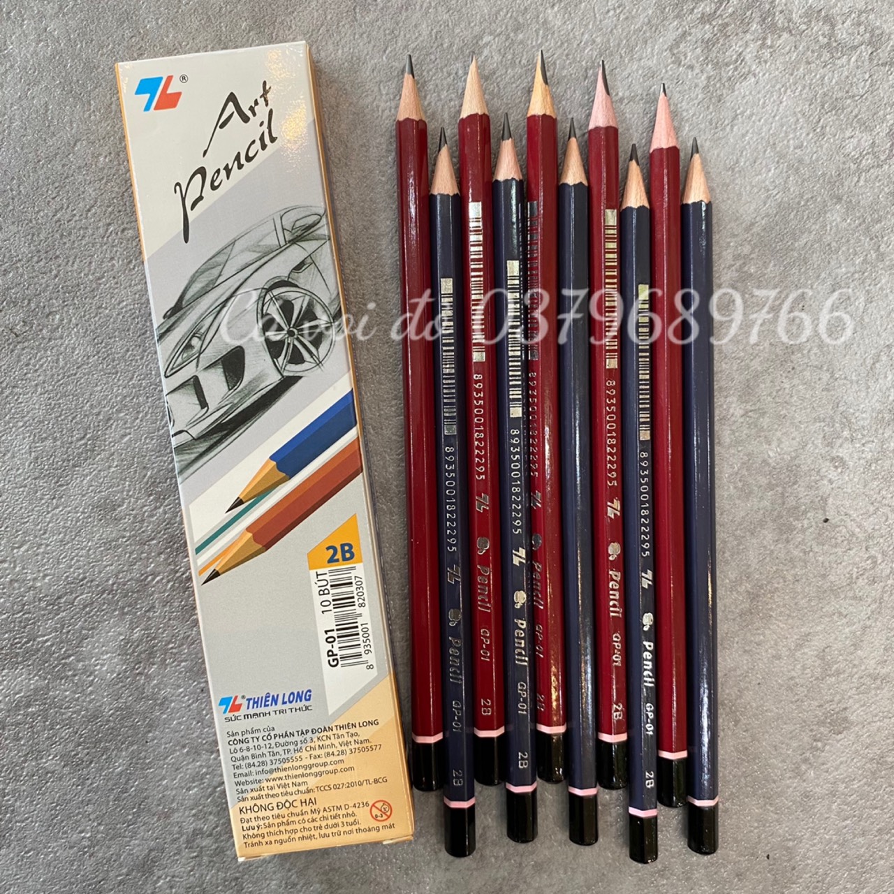 Hộp 10 bút chì 2b thiên long gp-01