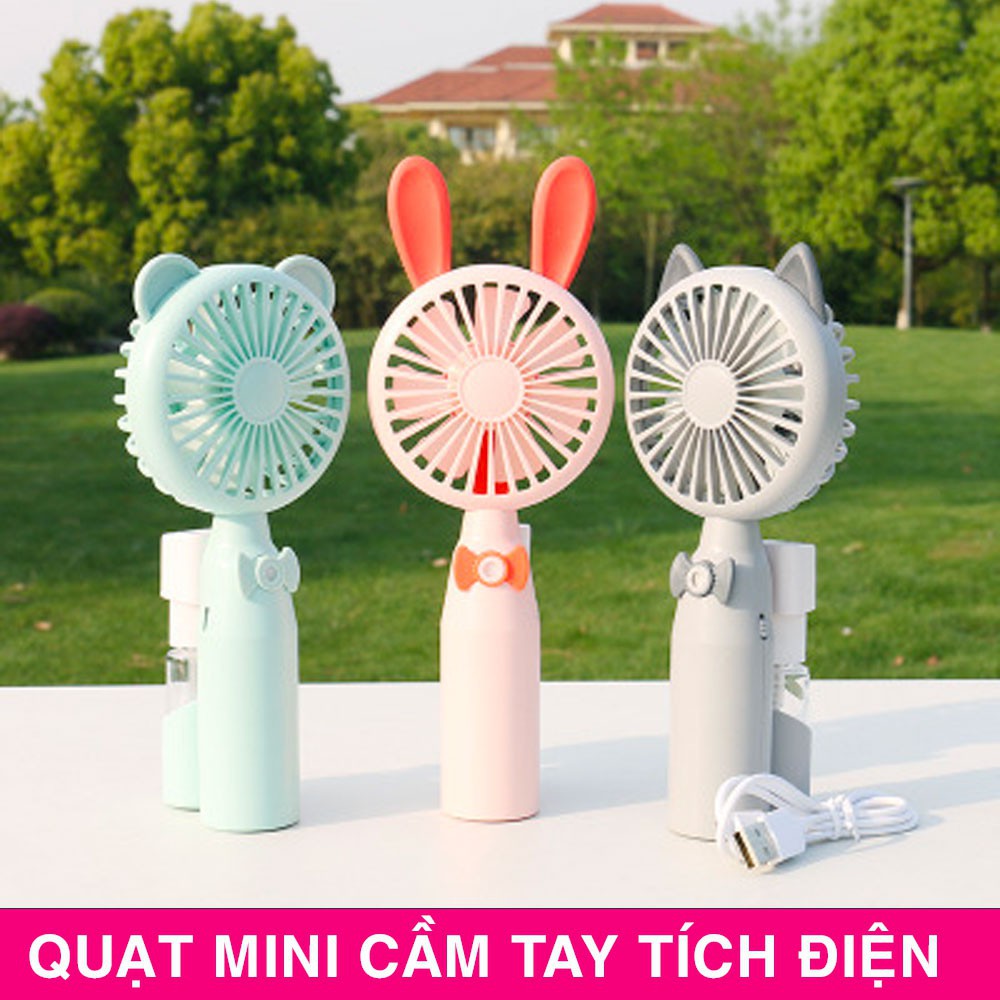 [HCM]Quạt mini cầm tay nhỏ gọn có phun sương tiện lợi