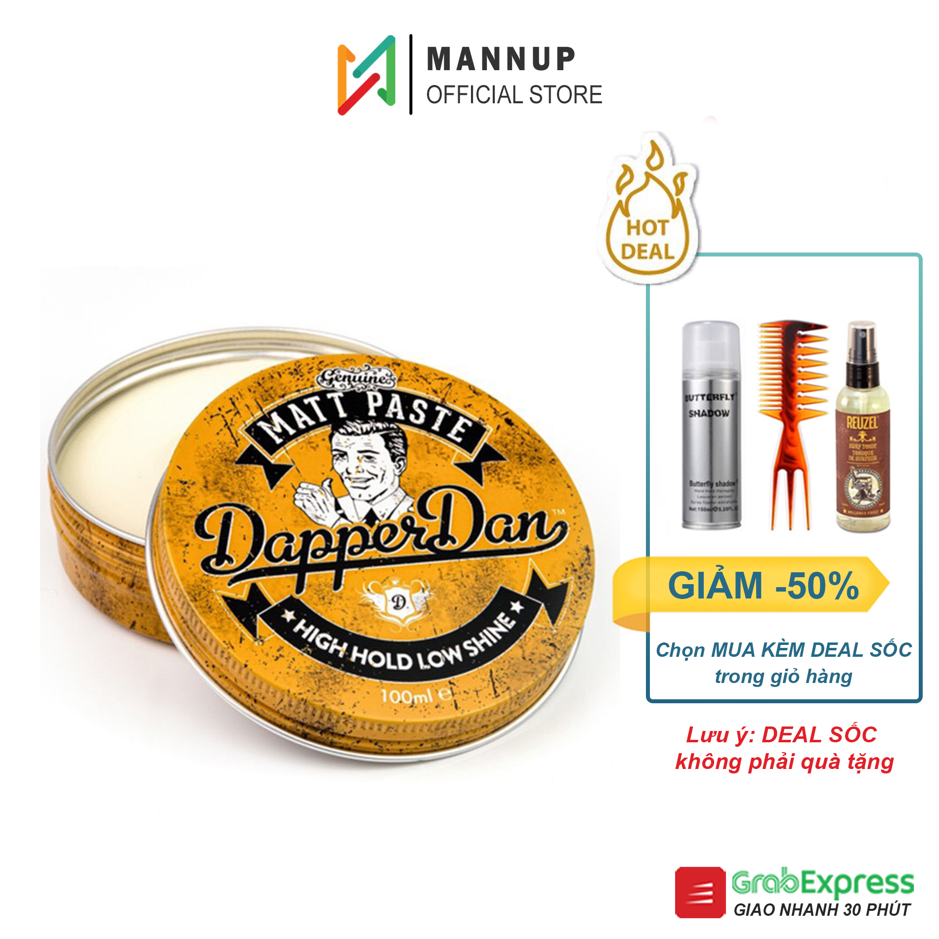 [HCM]Sáp Vuốt Tóc Dapper Dan Matt Paste 100ml - Chính Hãng 100%
