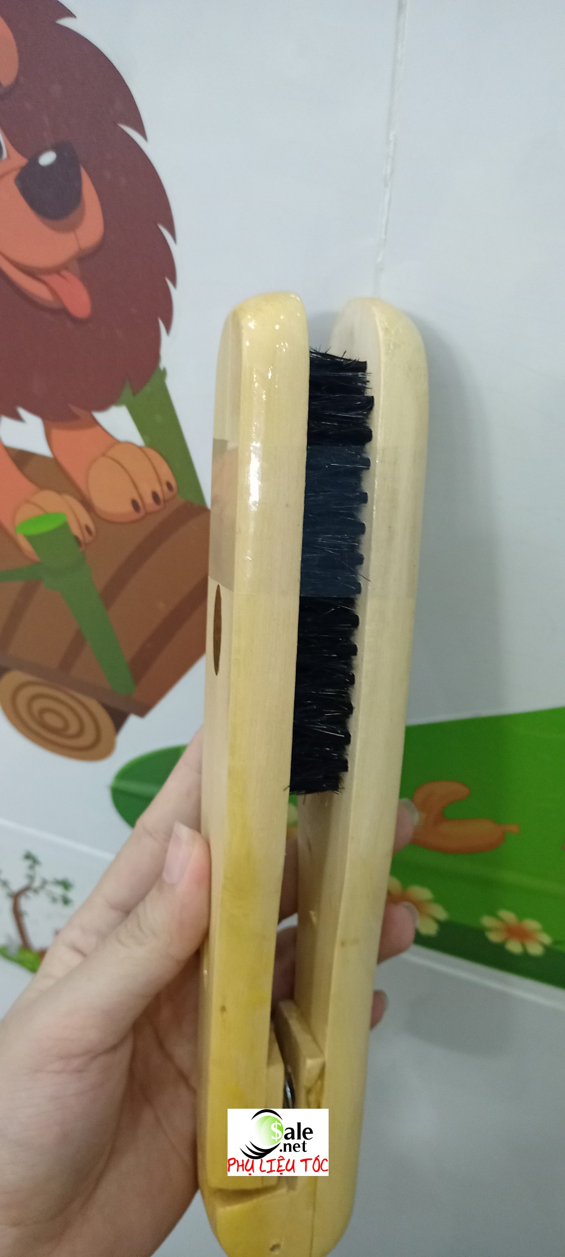 Kẹp duỗi tóc bằng gỗ