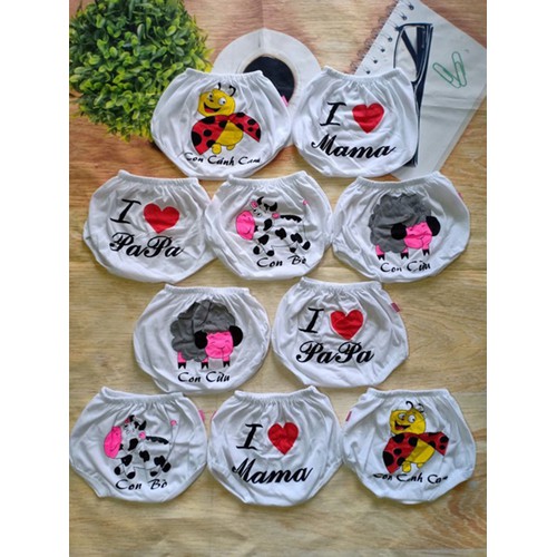 Quần chục cotton cho bé combo 10 quần - quần chip