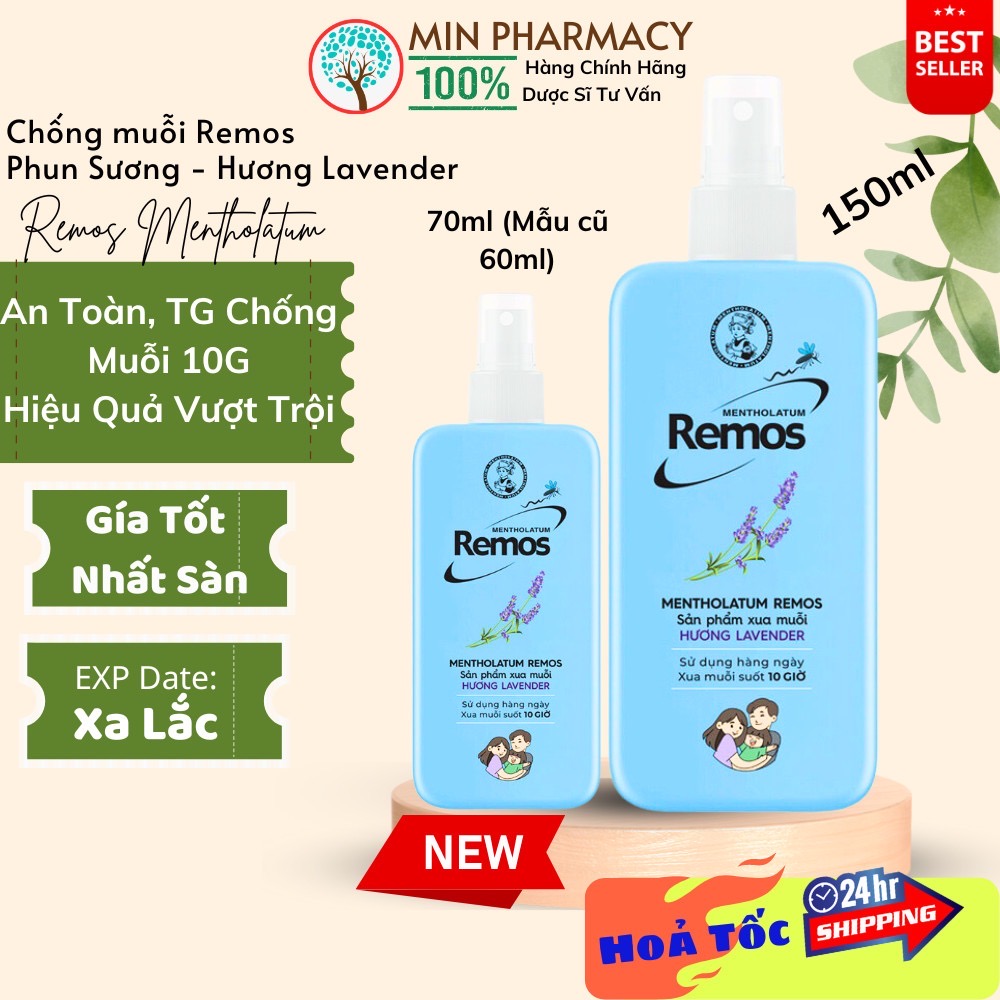XỊT CHỐNG MUỖI REMOS MENTHOLATUM- HƯƠNG LAVENDER- Minpharmacy