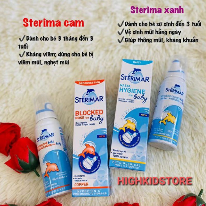 [HCM] Xịt cá heo muối biển Sterimar cá heo Pháp 100ml.