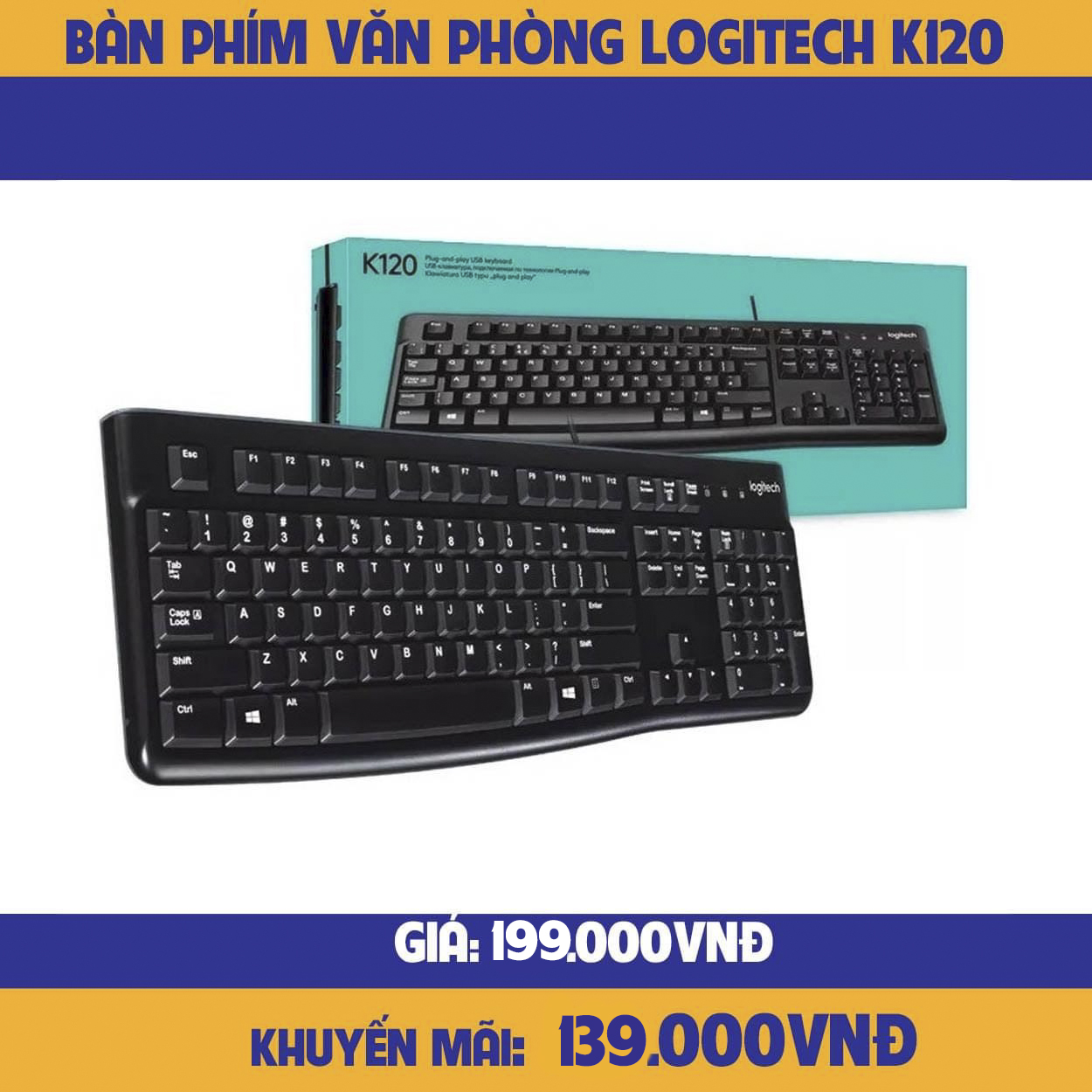 BÀN PHÍM VĂN PHÒNG LOGITECH K120
