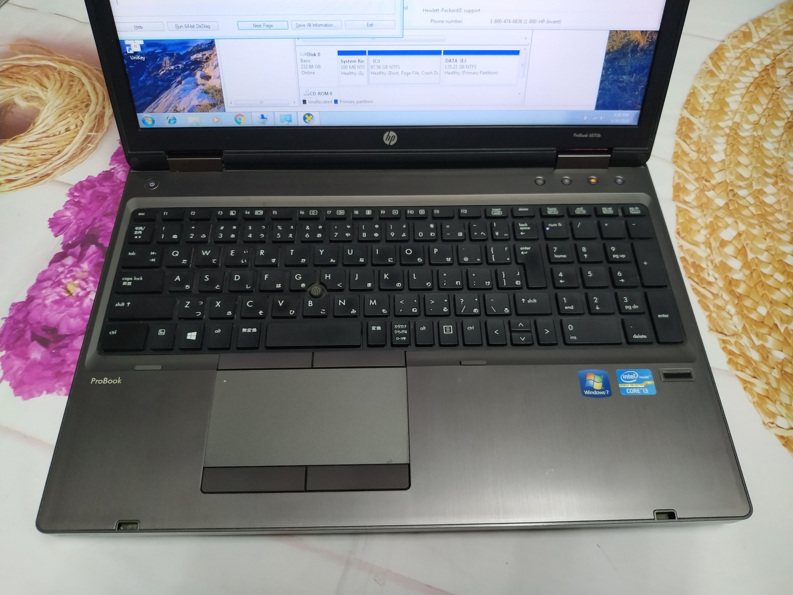 Máy Laptop H.P Pro.book 6570b - Intel Core i3