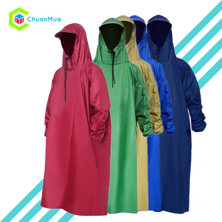 [HÀNG LOẠI 1] [HCM 3H ẩ ] Áo Mưa Bít Vải Dù Da Cá 1m2 & 1m4 ( Giá Sỉ Xưởng Việt Nam - Siêu Bền, Không Xẻ Tà Kích Thước Tùy Chọn. Che kín người, Áo Mưa 1 Đầu Một Người,... ) - ChuanMua GDA216 [GIAO MÀU NGẪU NHIÊN]