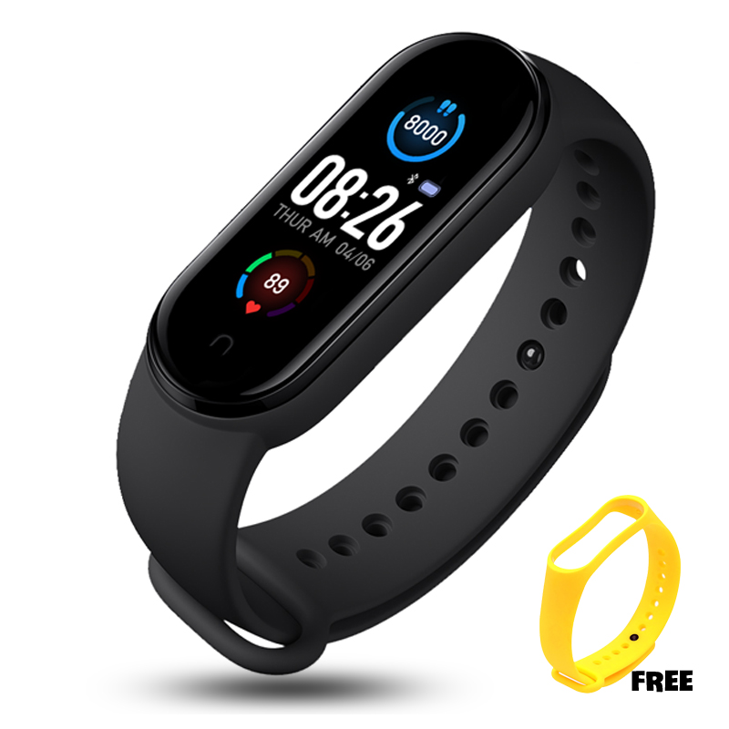 Đồng hồ thông minh, miband 5, vòng đeo tay thông minh đo nhịp tim, theo dõi giấc ngủ, báo tin nhắn, cuộc gọi, chống nước, tặng thêm 1 dây đeo tay, bảo hành 12 tháng M4A