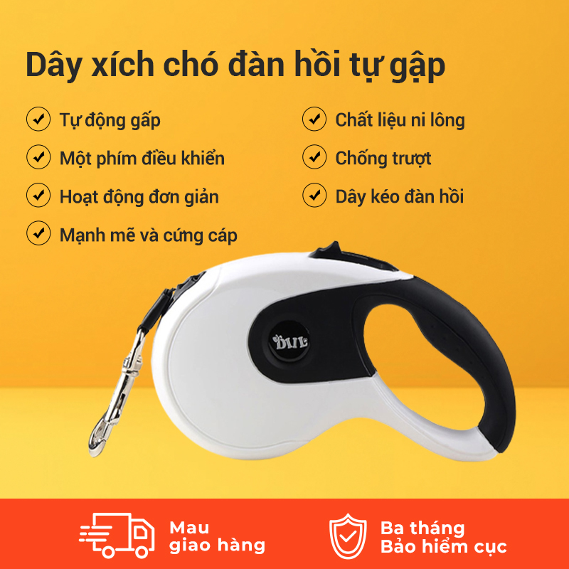 Dây Dắt Chó Tự Động Thu Gọn 5m