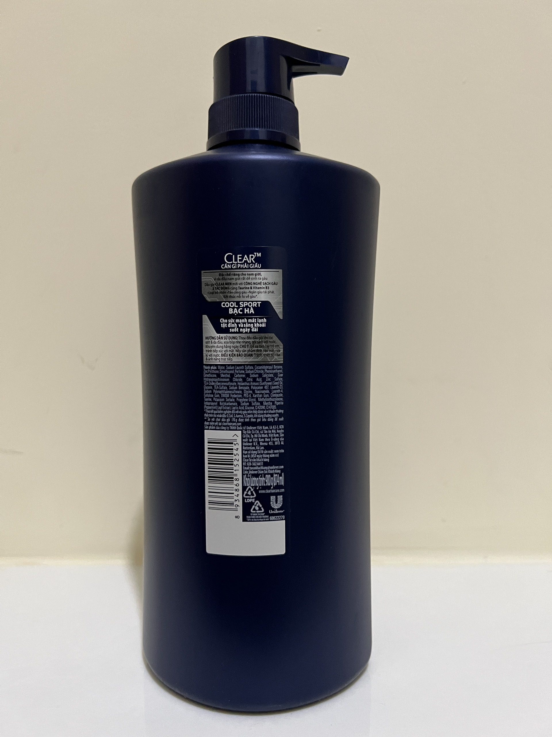 Dầu Gội Clear Bạc Hà/Clear Men 1.4KG/900G